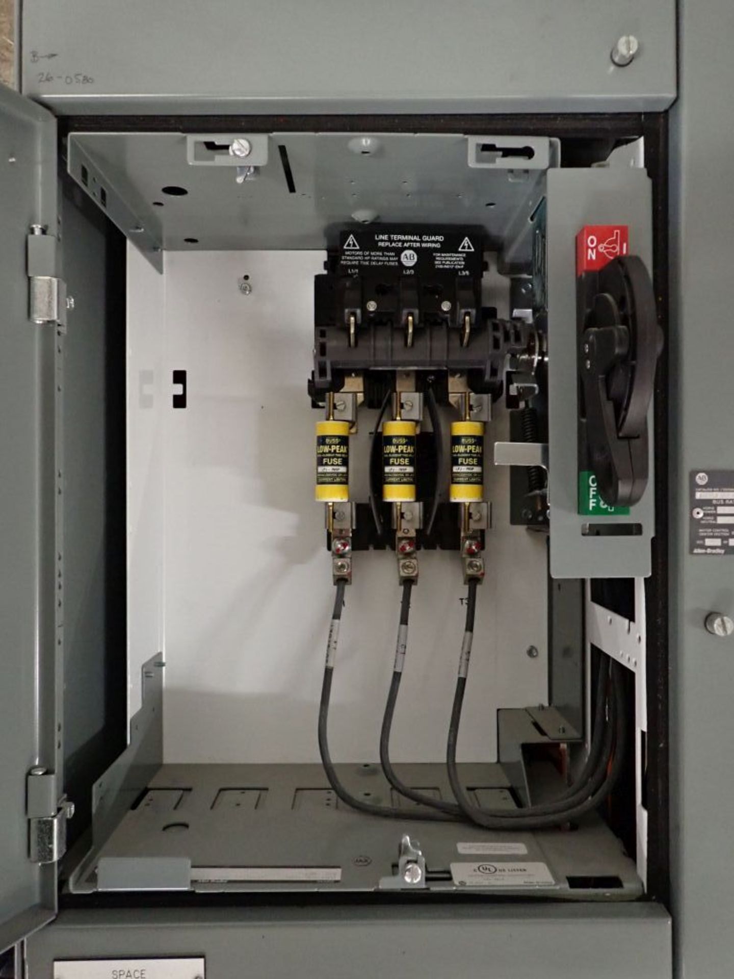 Allen-Bradley 1200A/300A MCC 1 Section w/ 3 Buckets