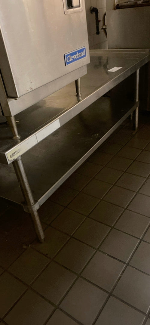 60x30x26" Stainless Steel Kitchen Cafeteria Prep Bench w Backsplash(S6LLST2243)