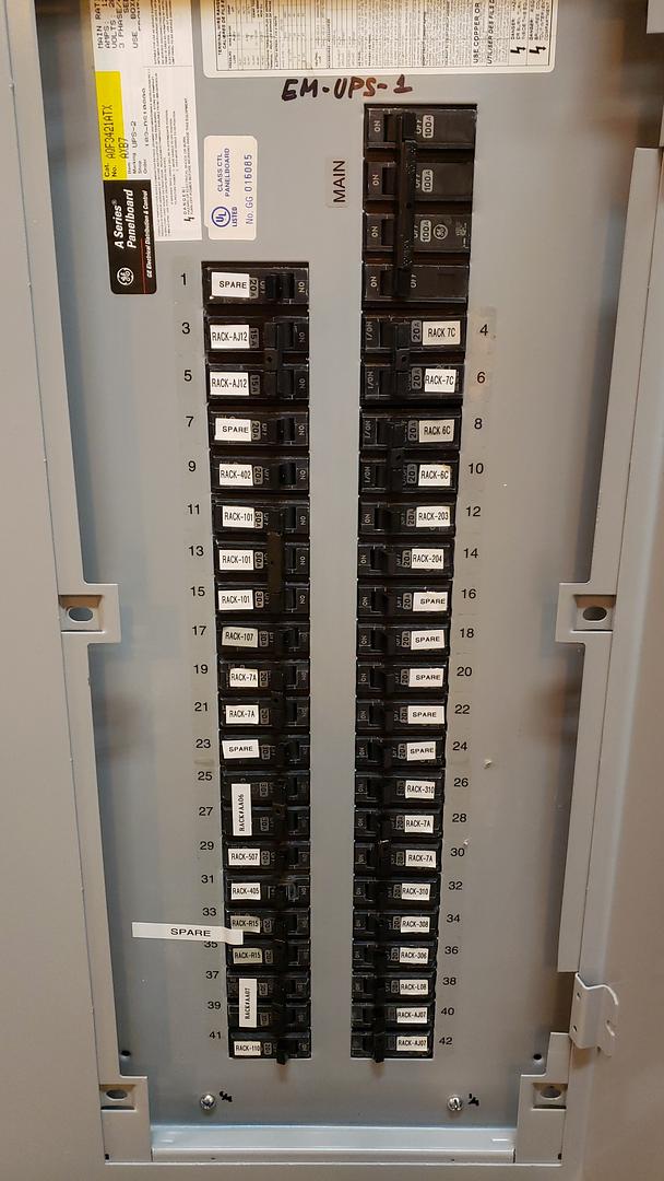 GE 125A A Series Panel Board 208/120v 3Ph Loaded w/ Main(S6LLST12103)