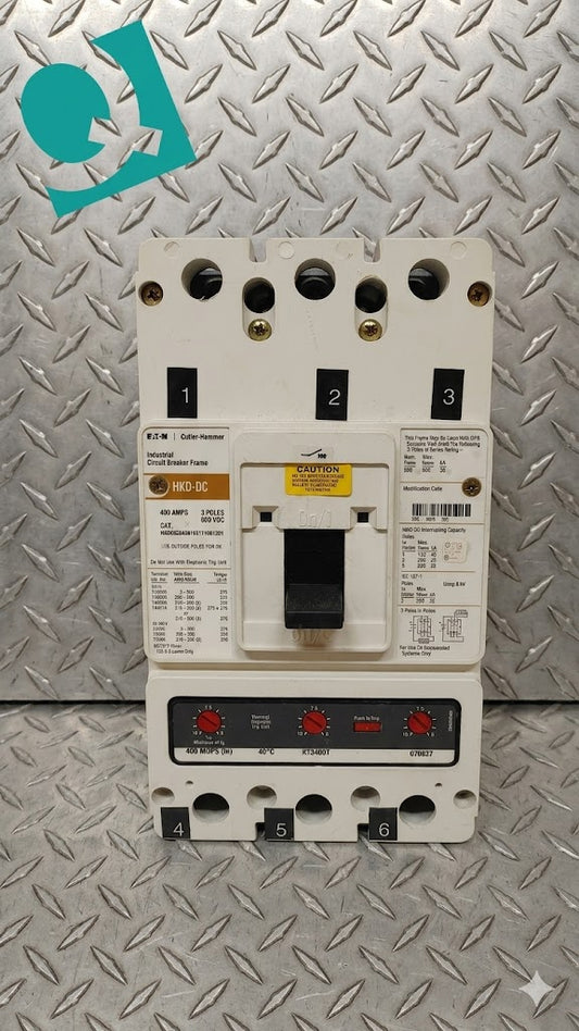 Cutler-Hammer Circuit Breaker 400 Amp 3 Pole HKDDC3400A1301T1001Z01 (108593)
