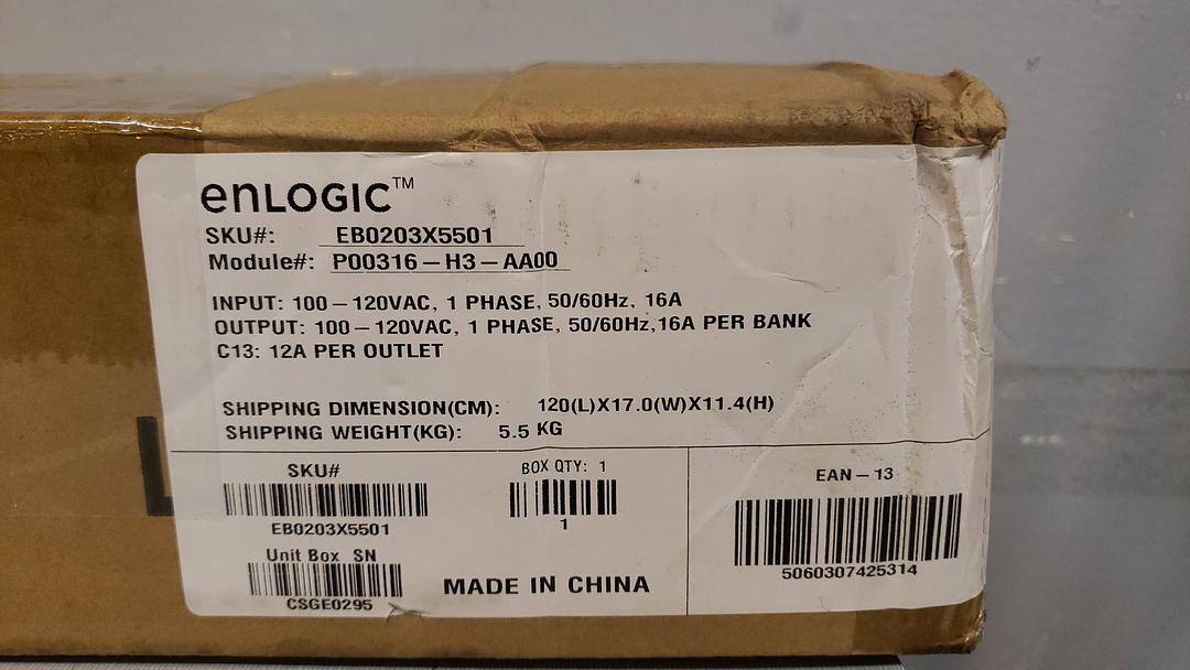 *Pickup Only* enLOGIC EB0203X5501 New in Box 16A PDU(S6LLST10874)
