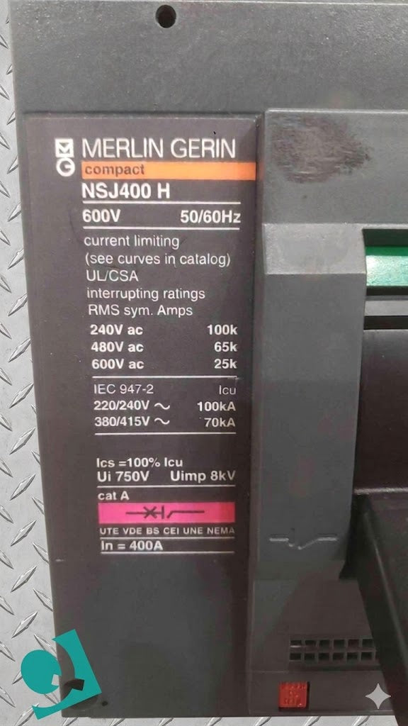 Merlin Gerin 160/400A 600V Breaker NSJ400H STR trip unit(SKU: 111870)