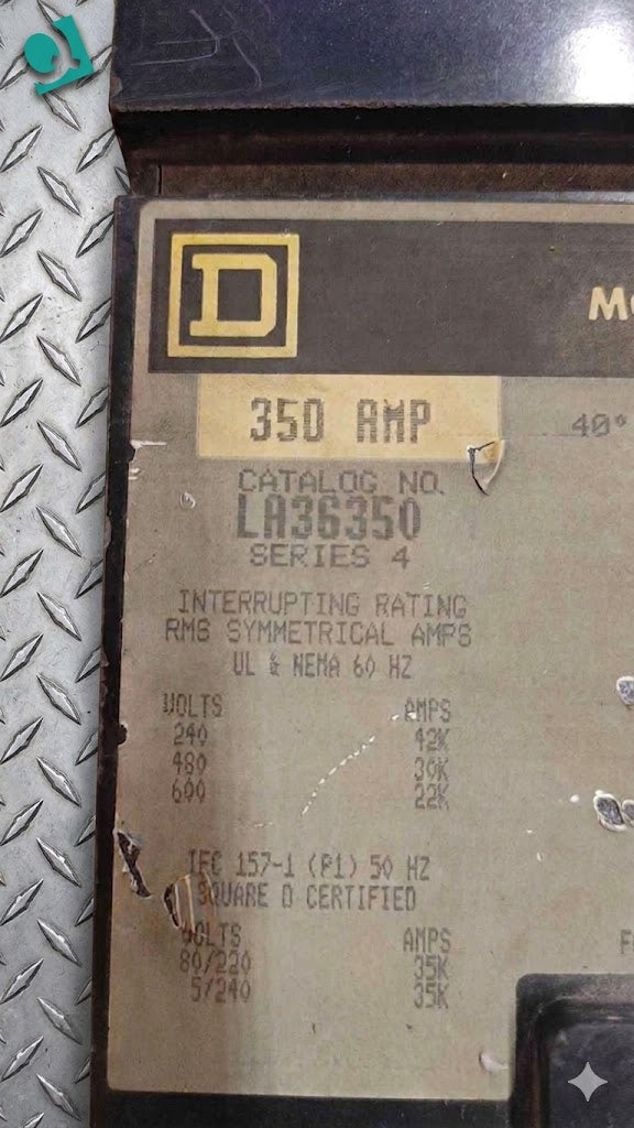Square D I-Line CIRCUIT BREAKER LA36350 SERIES 4 350A 3POLE 600V (SKU: 110248)