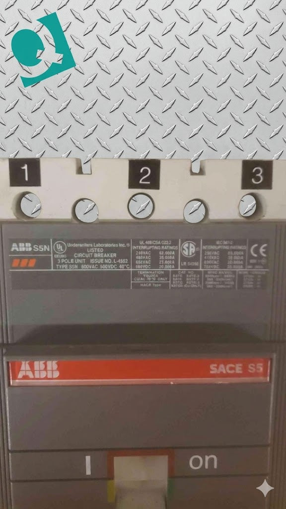 ABB 300A 3 POLE UNIT 600VAC/600VDC CIRCUIT BREAKER SACE S5(SKU: 110466)