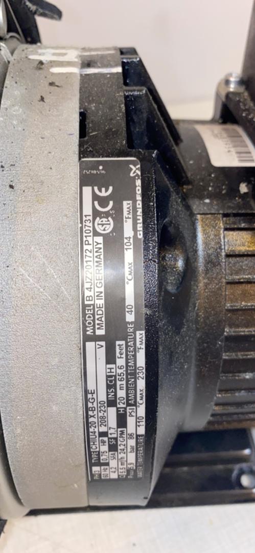Grundfos .75HP - Pump 208-230v CHIU4-20-B-G-E(S6LLST4592)