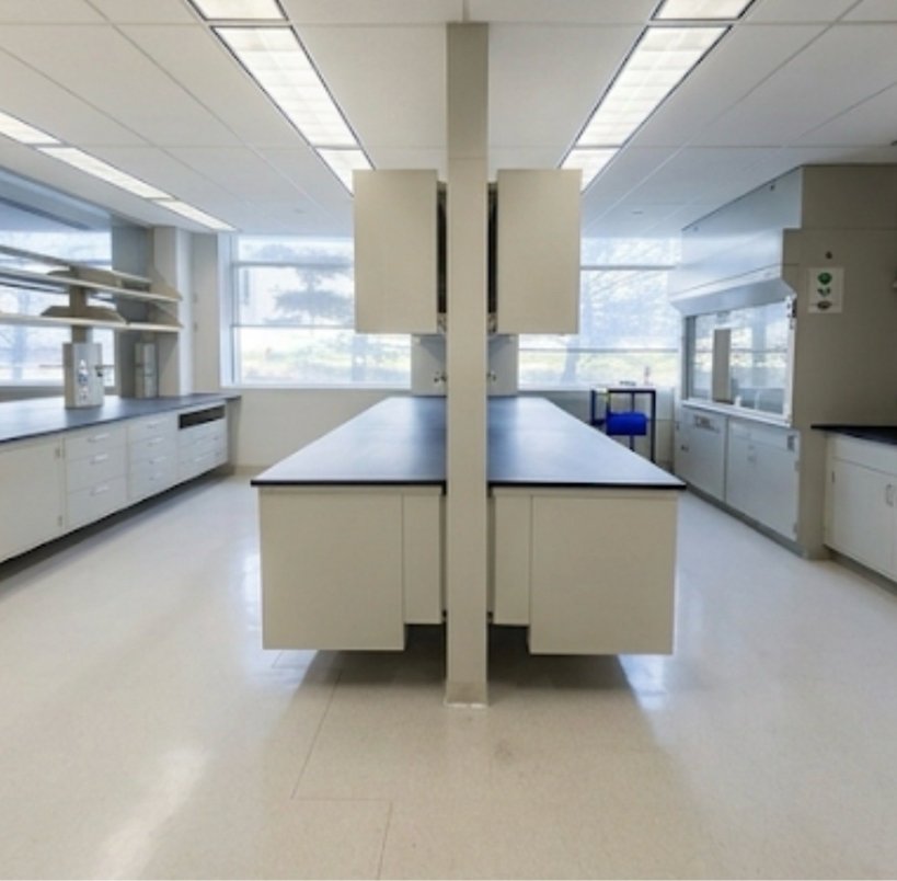 12'x66" Hamilton Metal Casework Island Work Center Reagent Shelf Epoxy Tops & Utilities Customize