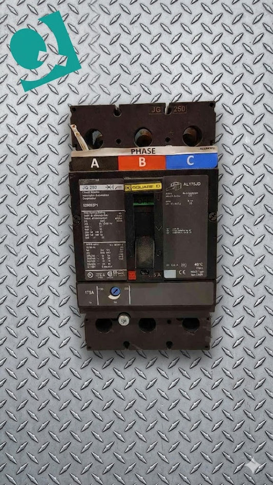Square D 175A 3 Pole Circuit Breaker 65KA 220/240V JG 250(104636)