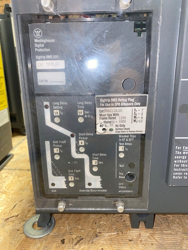 WESTINGHOUSE SPB 65 1200A PowR Breaker Digitrip RMS(S6LLST1569)