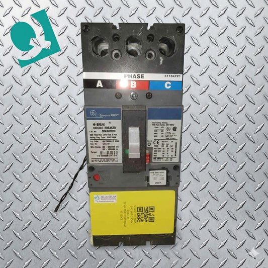 GE 250A 600VAC 3 Pole Breaker SFHA36AT0250 200A Trip