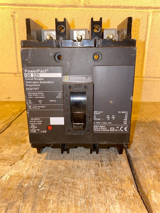 *Pickup Only* PowerPact QB225 Circuit Breaker Square D 523371P7 225A (S6LLST1371)(S6LLST1371)