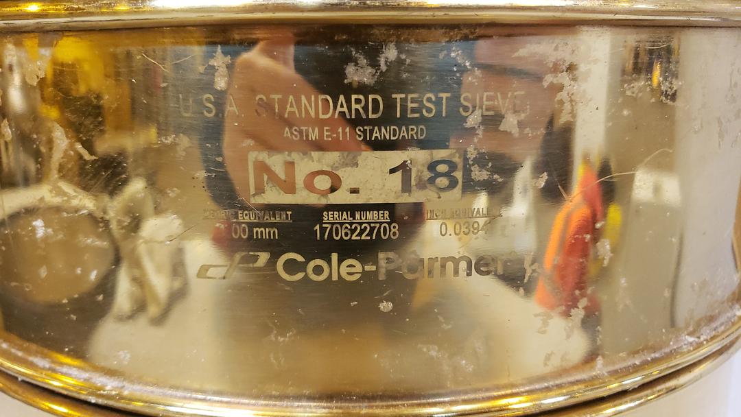 Lot of 3 Cole-Parmer Us Standard Test Sieve ASTM E-11 No. 18
