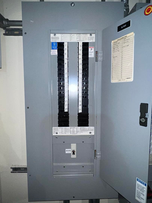 100A PRL2 480V, 277V Panelboard W/ Main & Breakers 36 ckt (SKU: 13331)(S6LLST13331)
