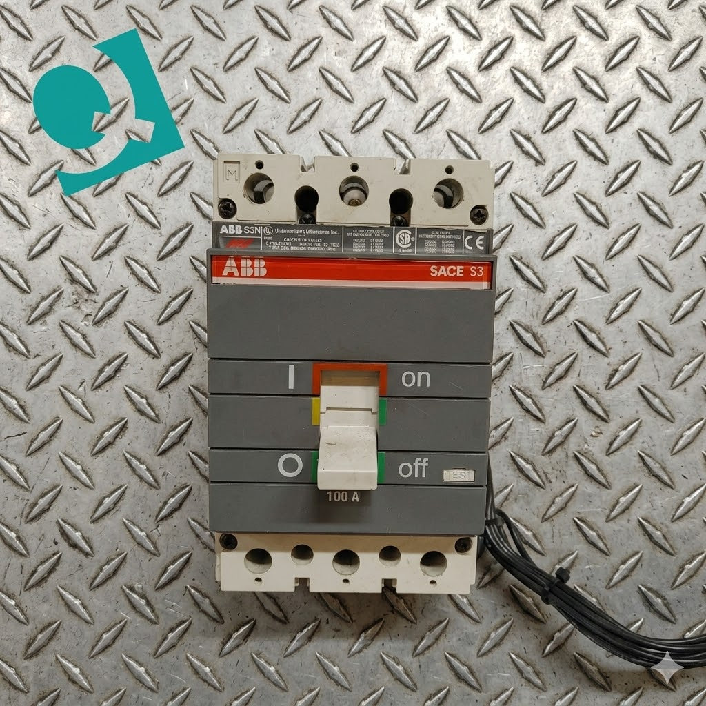ABB S3N 100A 3 Pole Circuit Breaker 600VDC 600VAC YF-7055