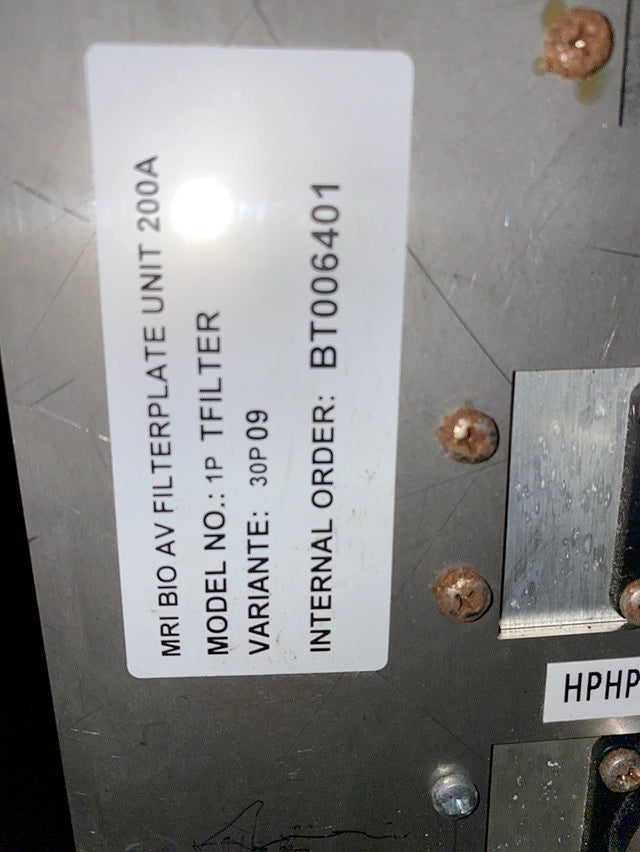 Bruker MRI Penetration Panel Filter Plate Outlet/Inlet(S6LLST0952)