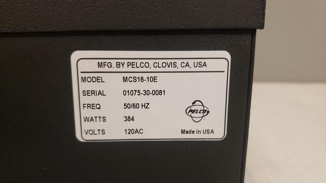 Pelco Master Power Supply MCS16-10E(S6LLST11481)