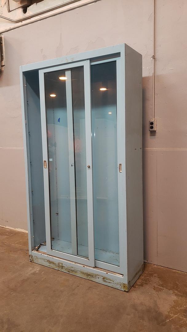 16x47x84 Tall Glass Lab Cabinet Metal w/ Shelves(S6LLST8790)