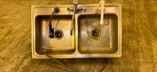 37" Stainless Steel Double Basin Sink Insert 2 Faucets & Hose(S6LLST2905)