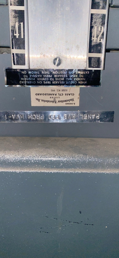 United Control 42 Pole Panelboard Loaded w 20A 1 Pole Breakers(S6LLST3278)