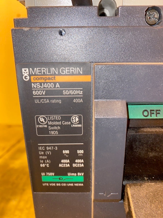 400A Circuit Breaker Merlin Gerin NSJ400 A(S6LLST1301)