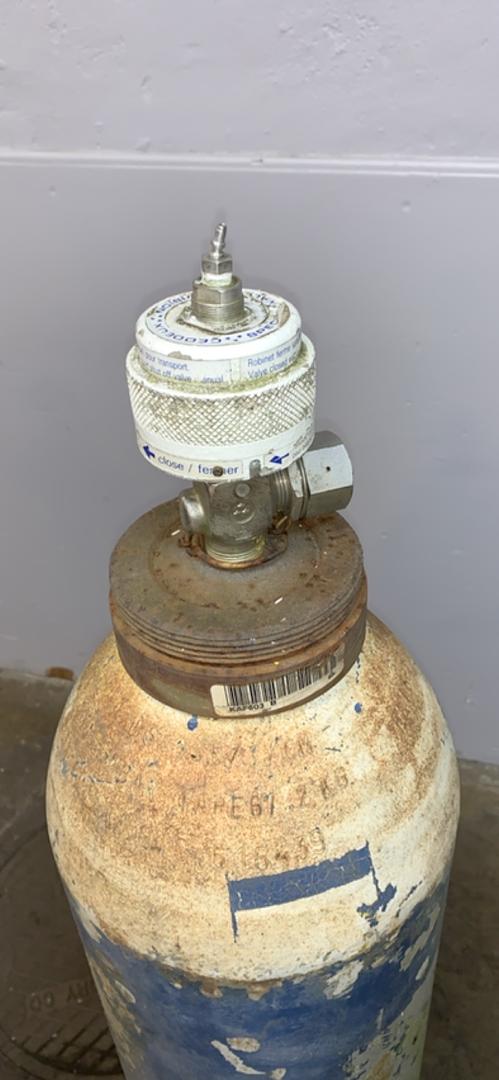 9"x57" Tall Metal Gas Storage Tank Cylinder(S6LLST8763)