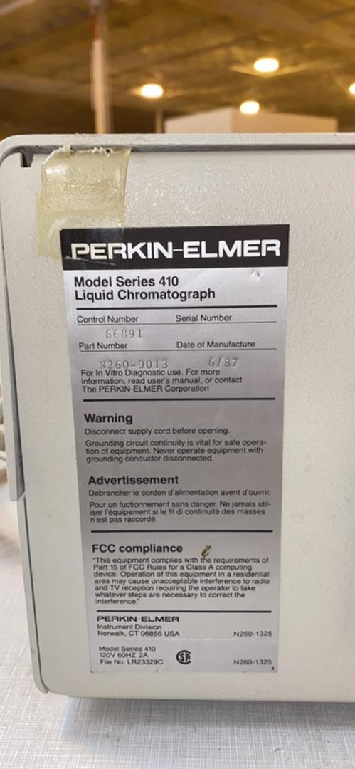Perkin-Elmer Model 410 Liquid Chromatograph 66891 AS IS(S6LLST5367)