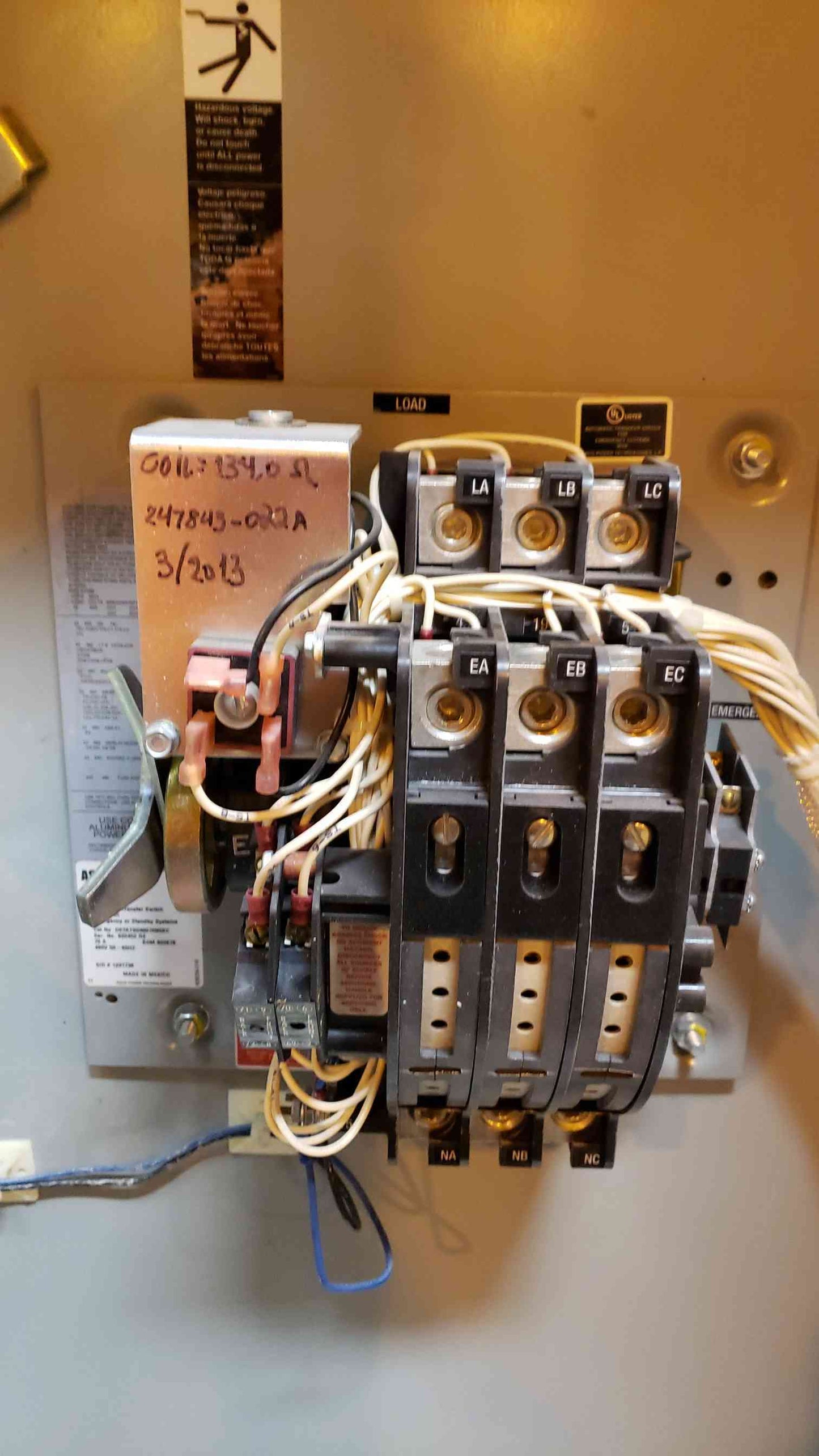 ASCO 70A 7000 Series 480v ATS Automatic Transfer Switch(Q16523)