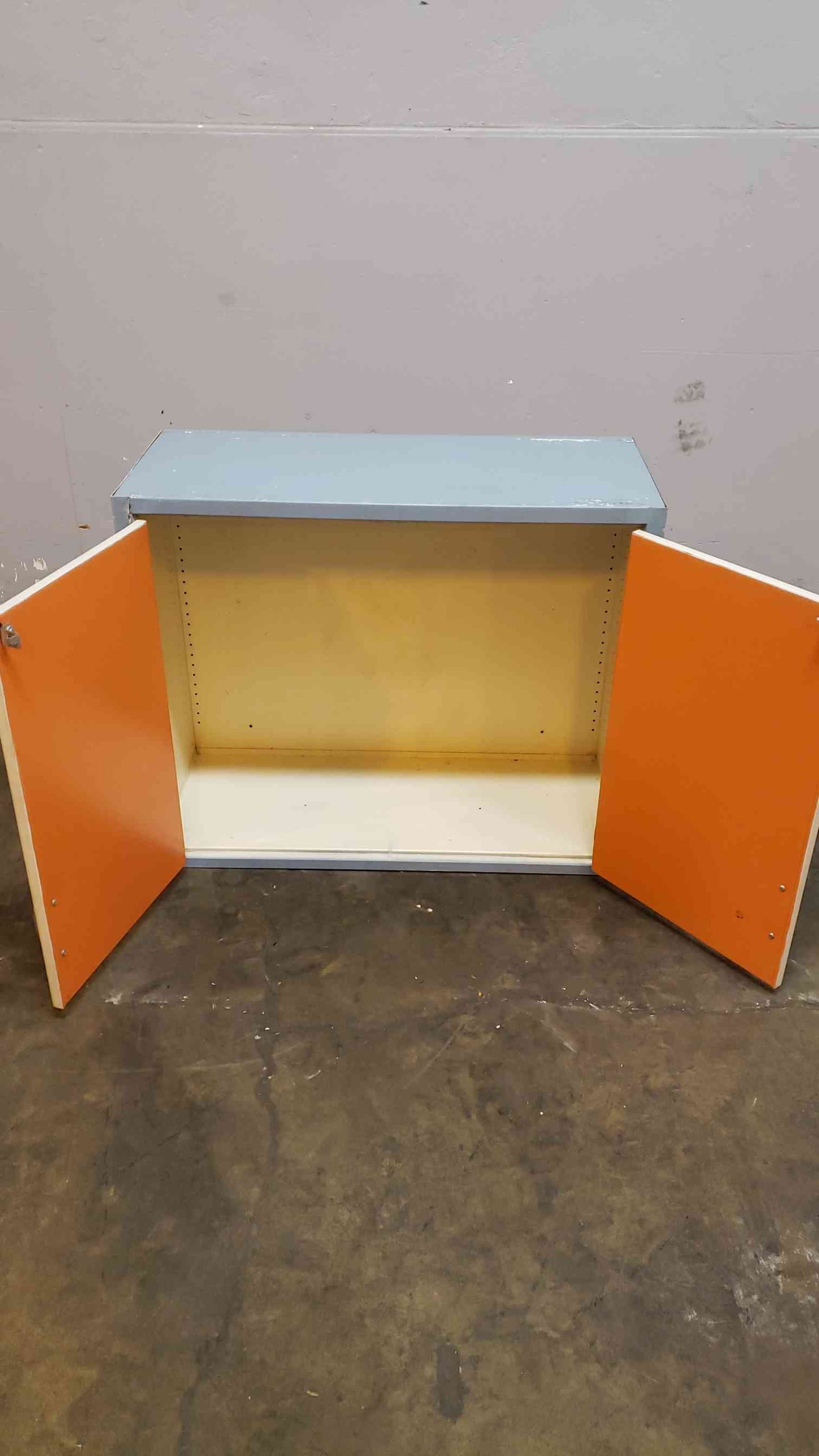3' Blue and White Kewaunee Overhead Lab Casework Cabinet(101012)