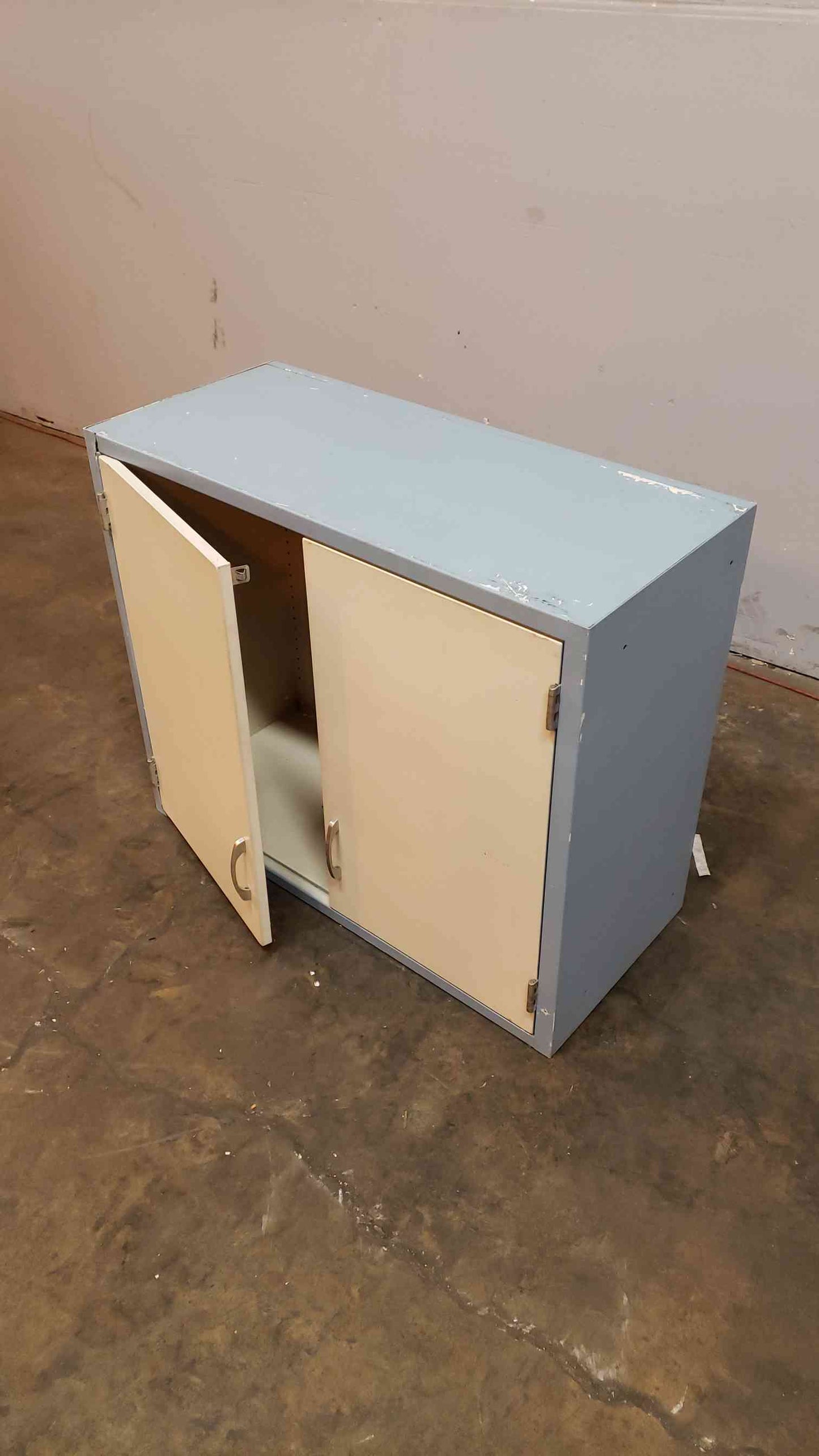 3' Blue and White Kewaunee Overhead Lab Casework Cabinet(101012)