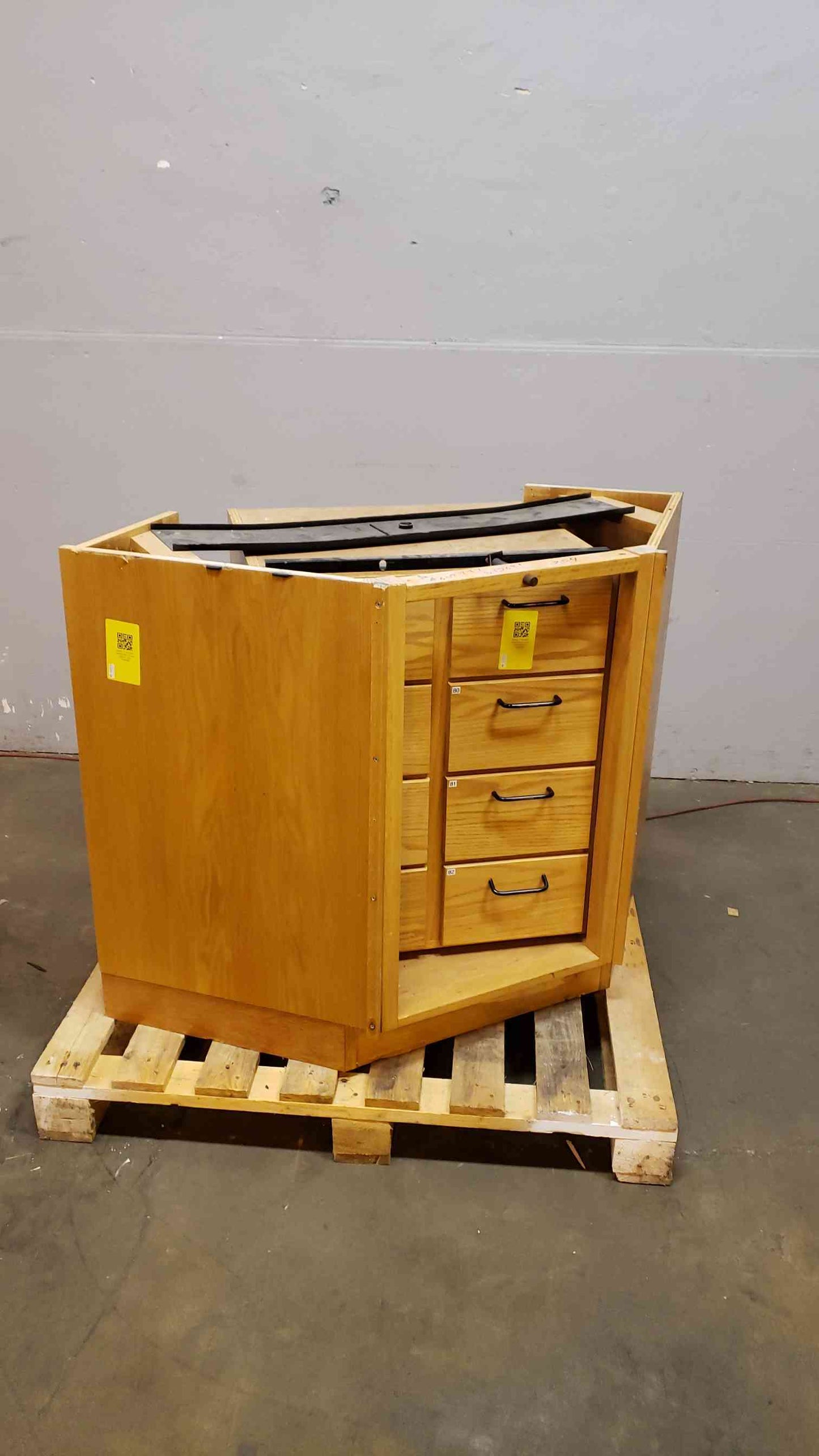 Jamestown 11-Piece Wood Lab Casework Set - Corner Units, Aprons & Drawer Suites