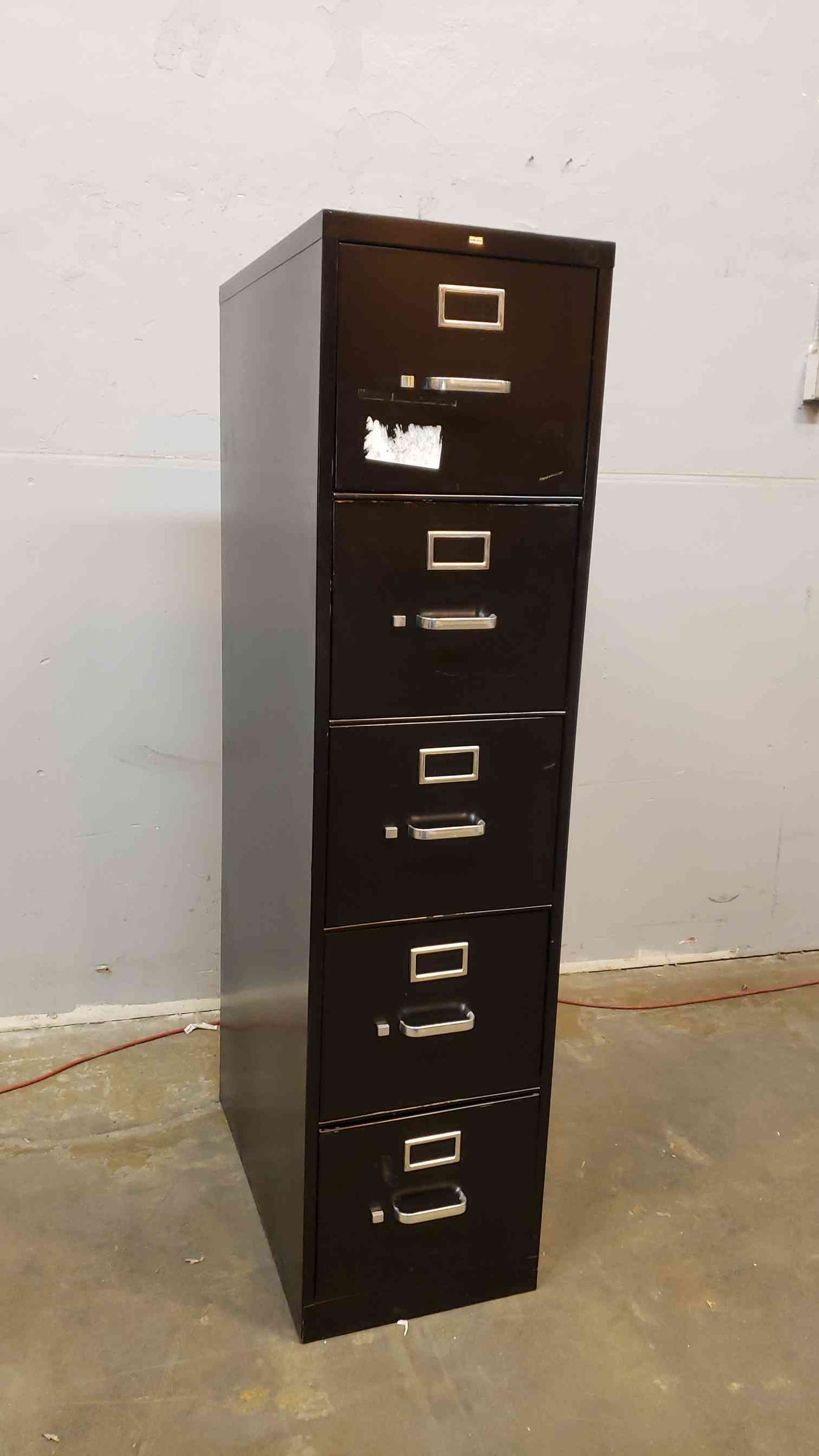 Hon Black 5 Drawer Filling Cabinet (1164AA)(1164AA)