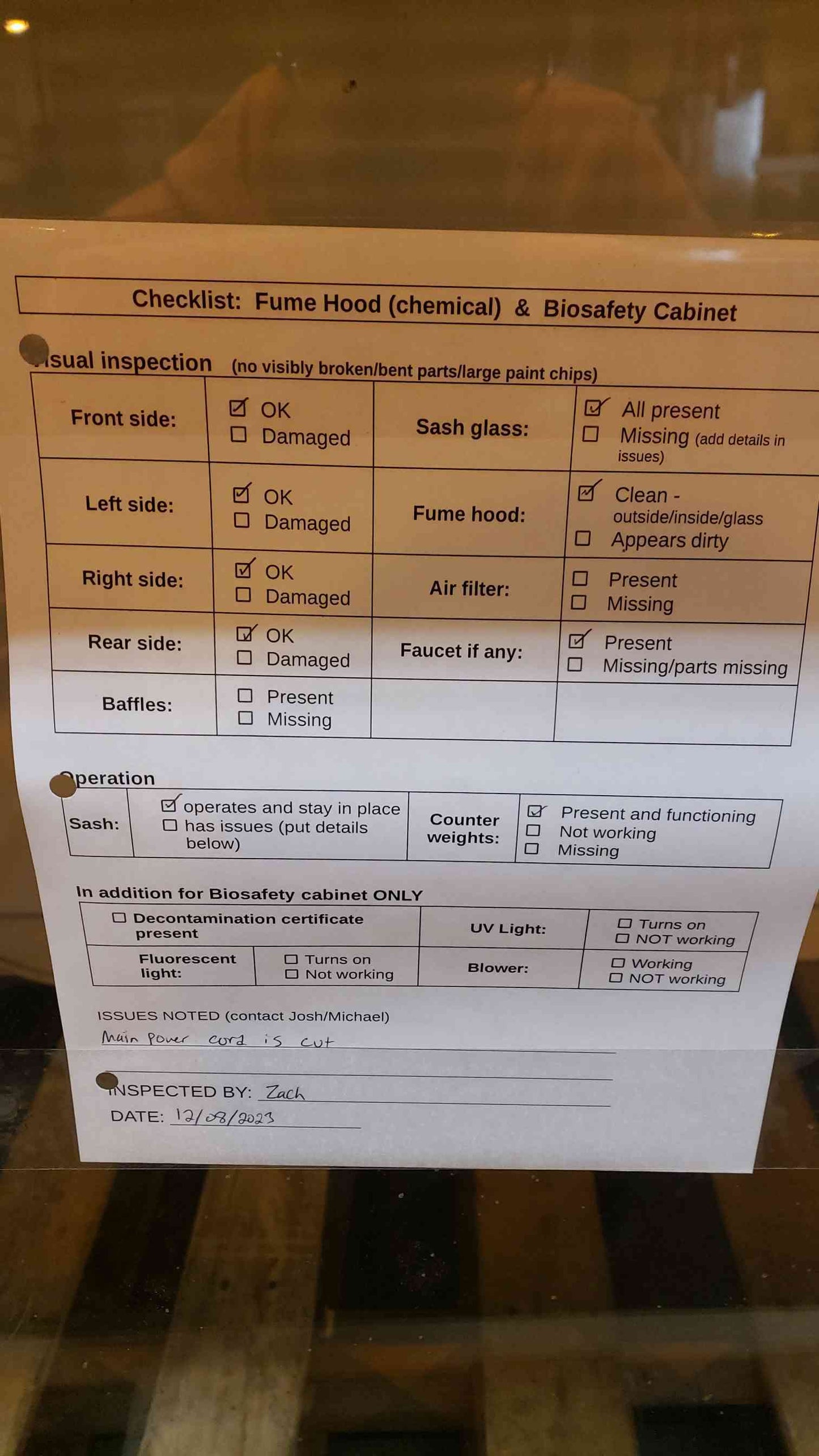 Labconco Protector Series Chemical Fume Hood w/ Metal Bench 68x32x60 (SKU: 2493AA)(2493AA)