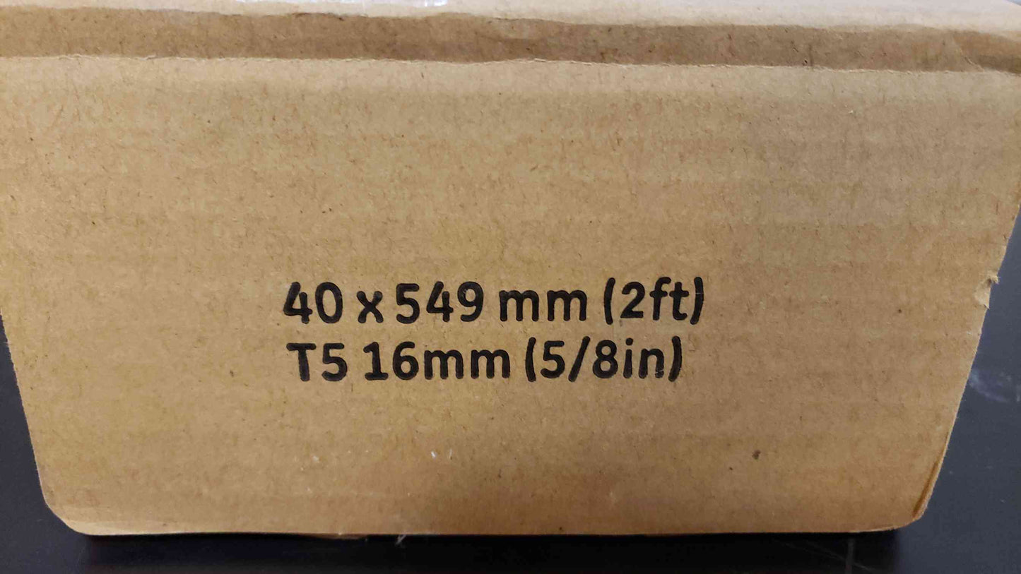 Box of 40 GE 46703 F24W/T5/865/ECO 24W 2ft T5 6500K Daylight Bulbs