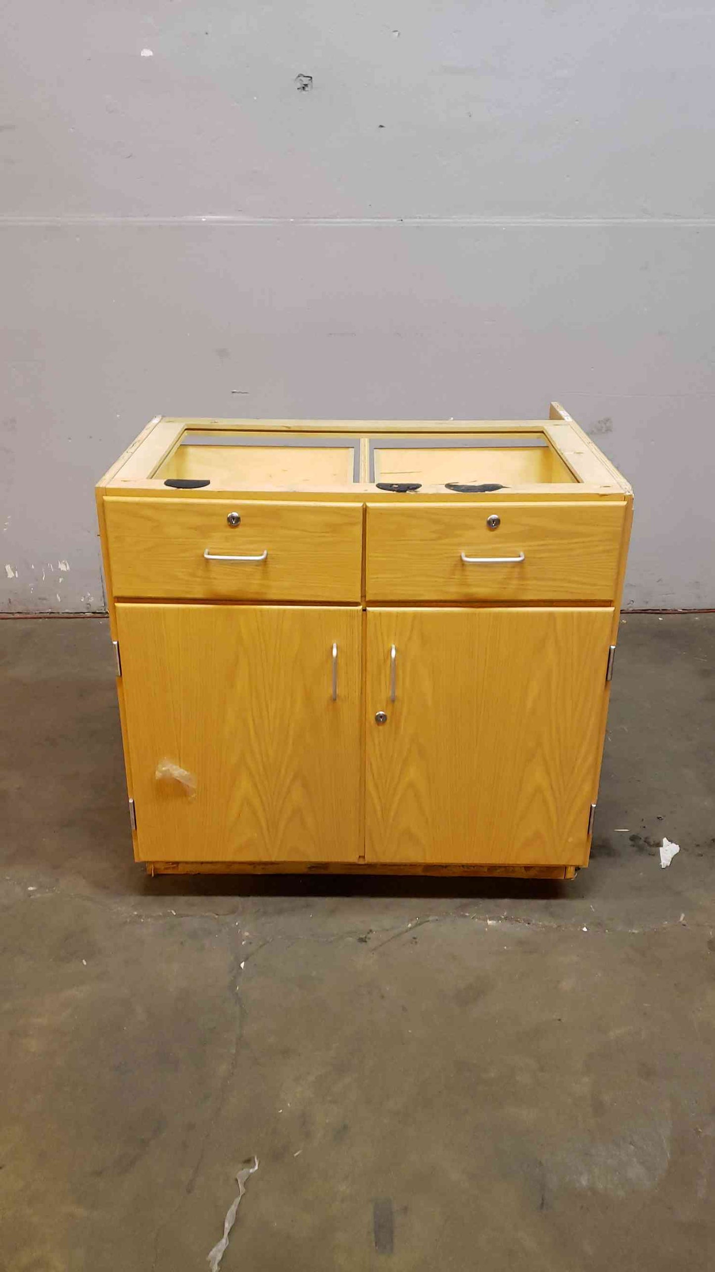 Jamestown 6-Piece Wood Lab Casework Suite - Standing Height Drawer/Door Cabinets 16 Linear Feet