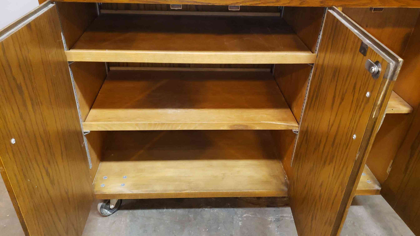Kewaunee Rolling Wood Lab Storage Cabinet Chem Resistant Top 52x24x36 (SKU: 4002AA)(4002AA)