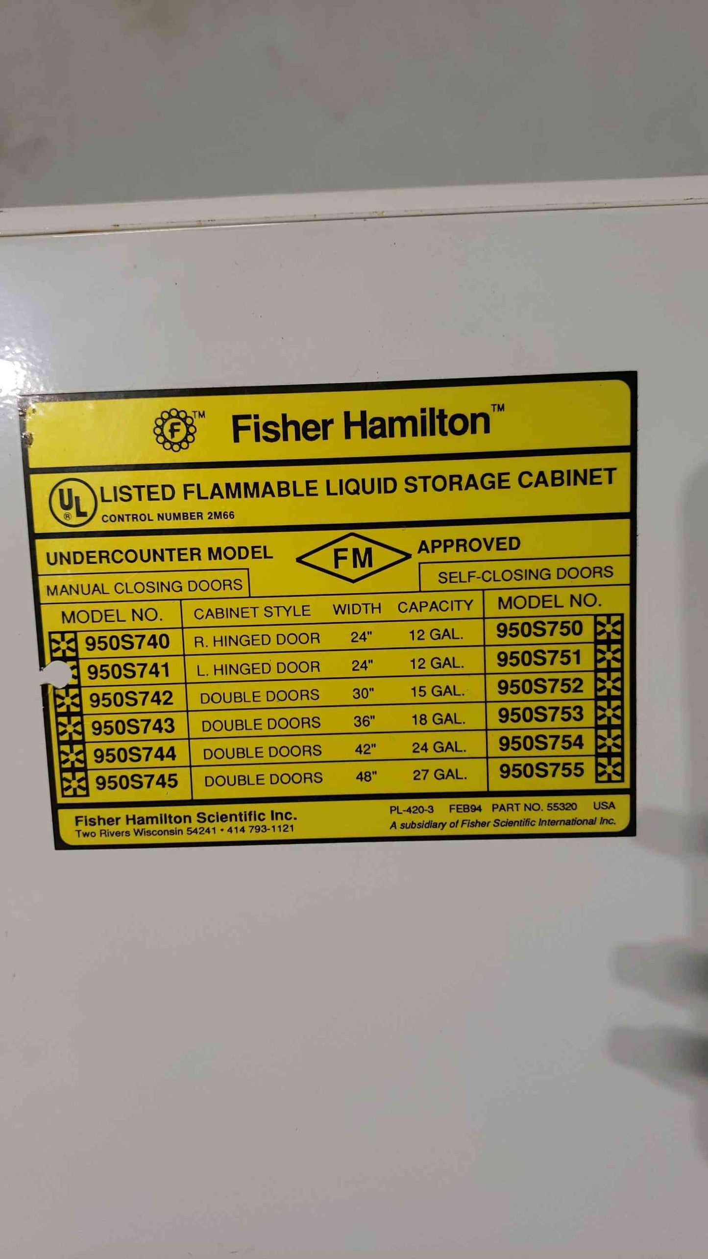 24x22x35 White Flammable Casework(100168)