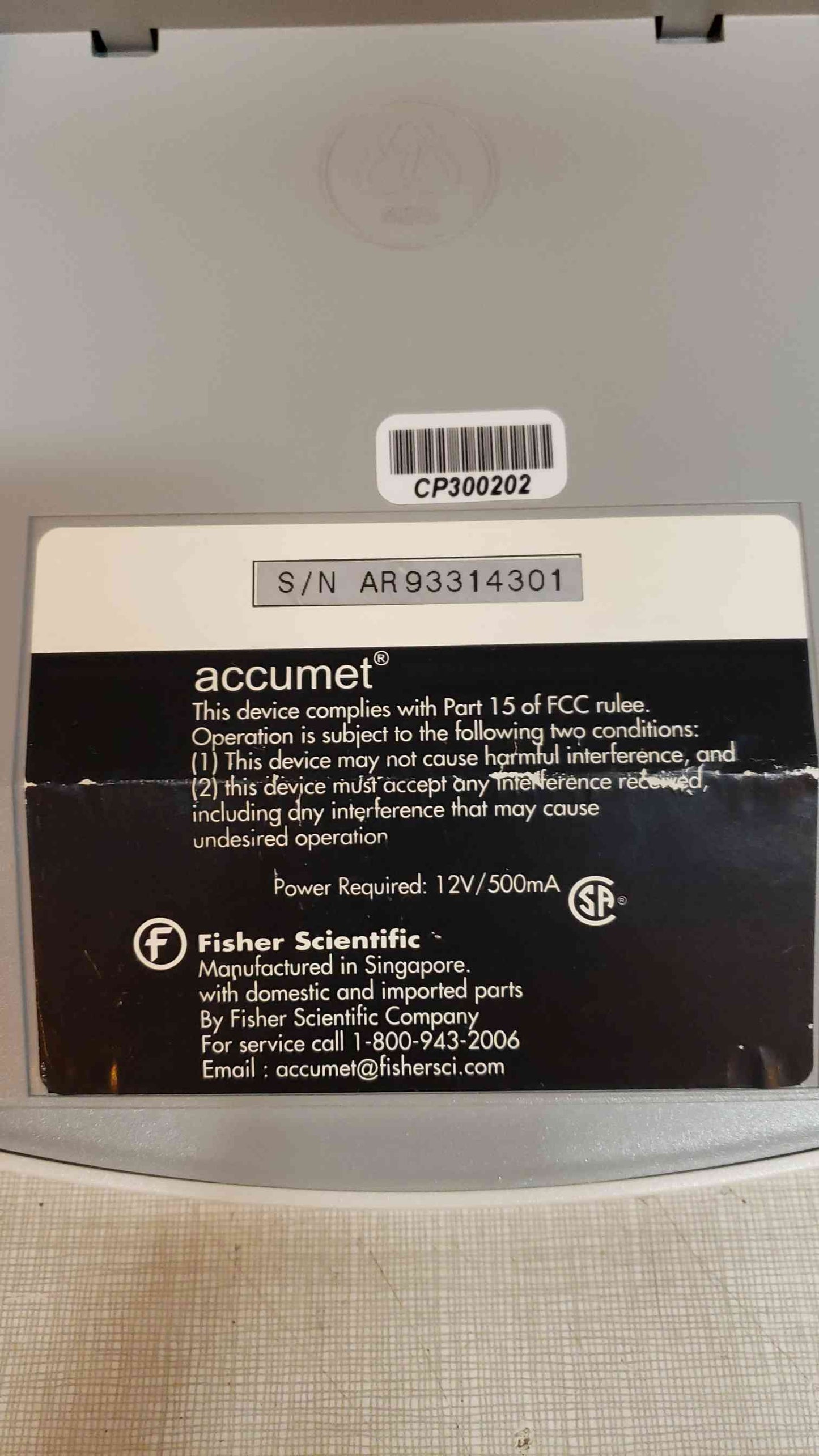 AS-IS Fisher Scientific accument Research AR15 pH Meter (SKU: 1862AA)