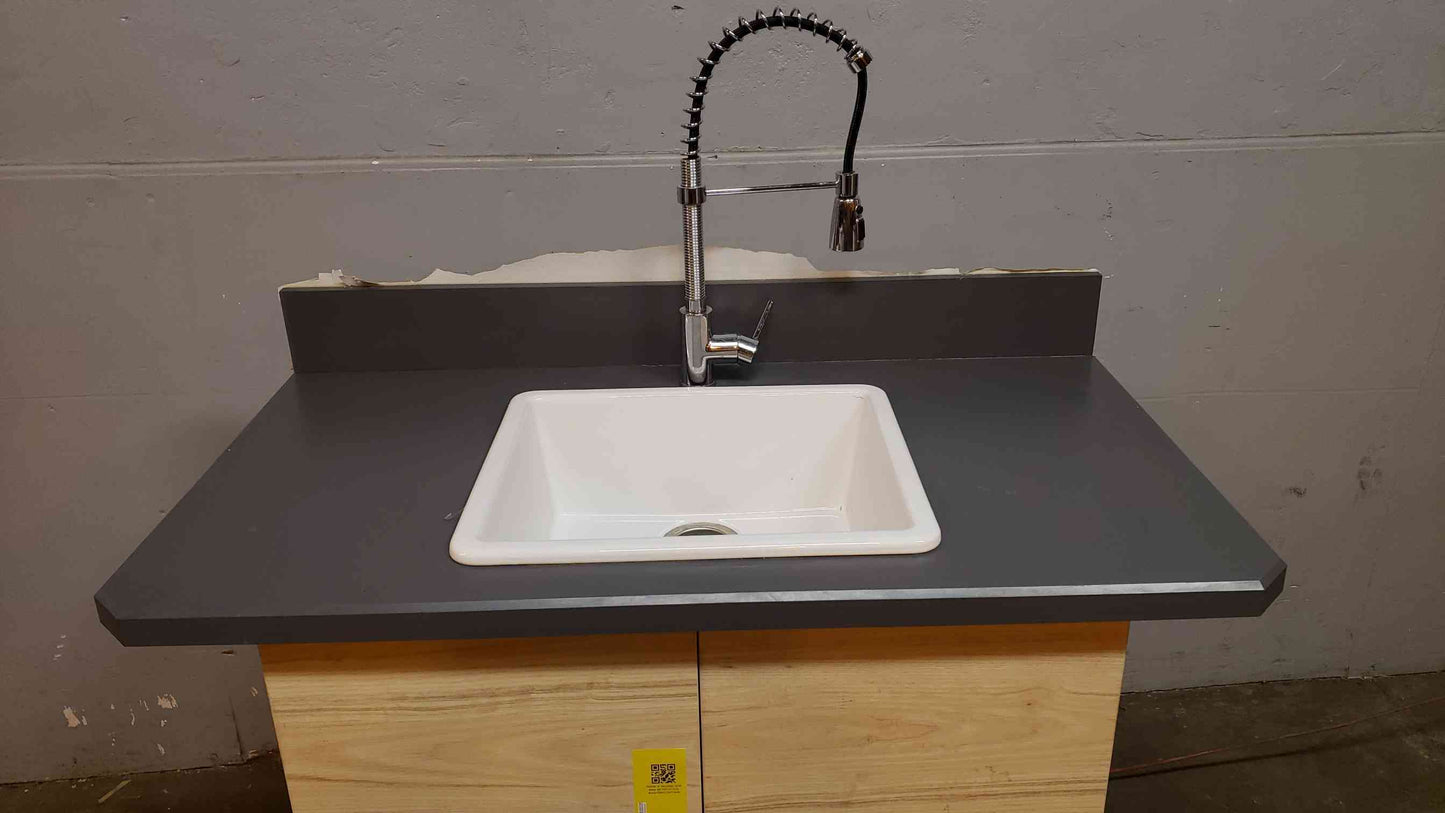 4' Lab Sink Base W/ Sink Basin & Extendable Faucet(2415AA)