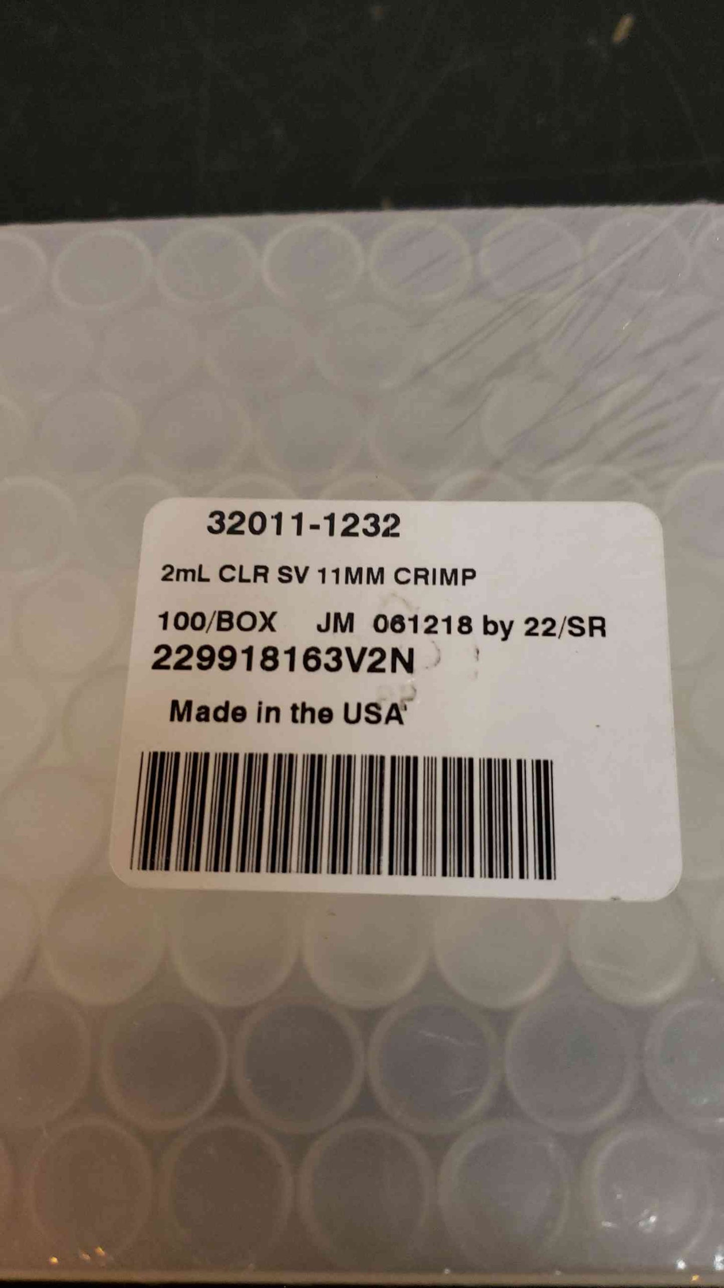 Lot of 400 Thomas Scientific 2mL CLR SV 11MM Crimp 32011-1232 (SKU: 4878AA)