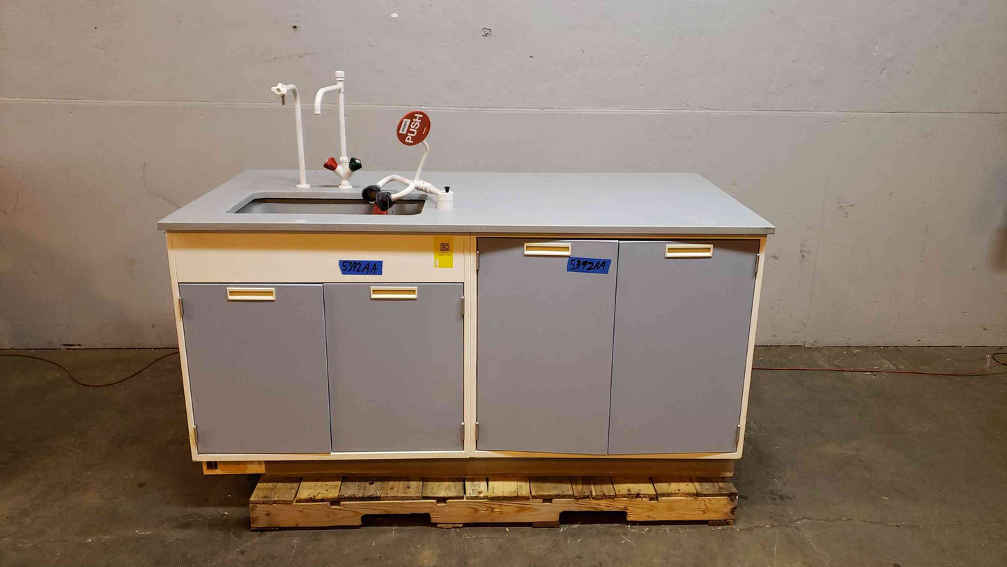 Fisher Hamilton 73" Lab Sink Casework w/ Fixtures & Eyewash (SKU: 5392AA)(5392AA)