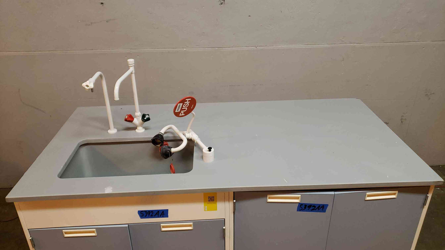 Fisher Hamilton 73" Lab Sink Casework w/ Fixtures & Eyewash (SKU: 5392AA)(5392AA)