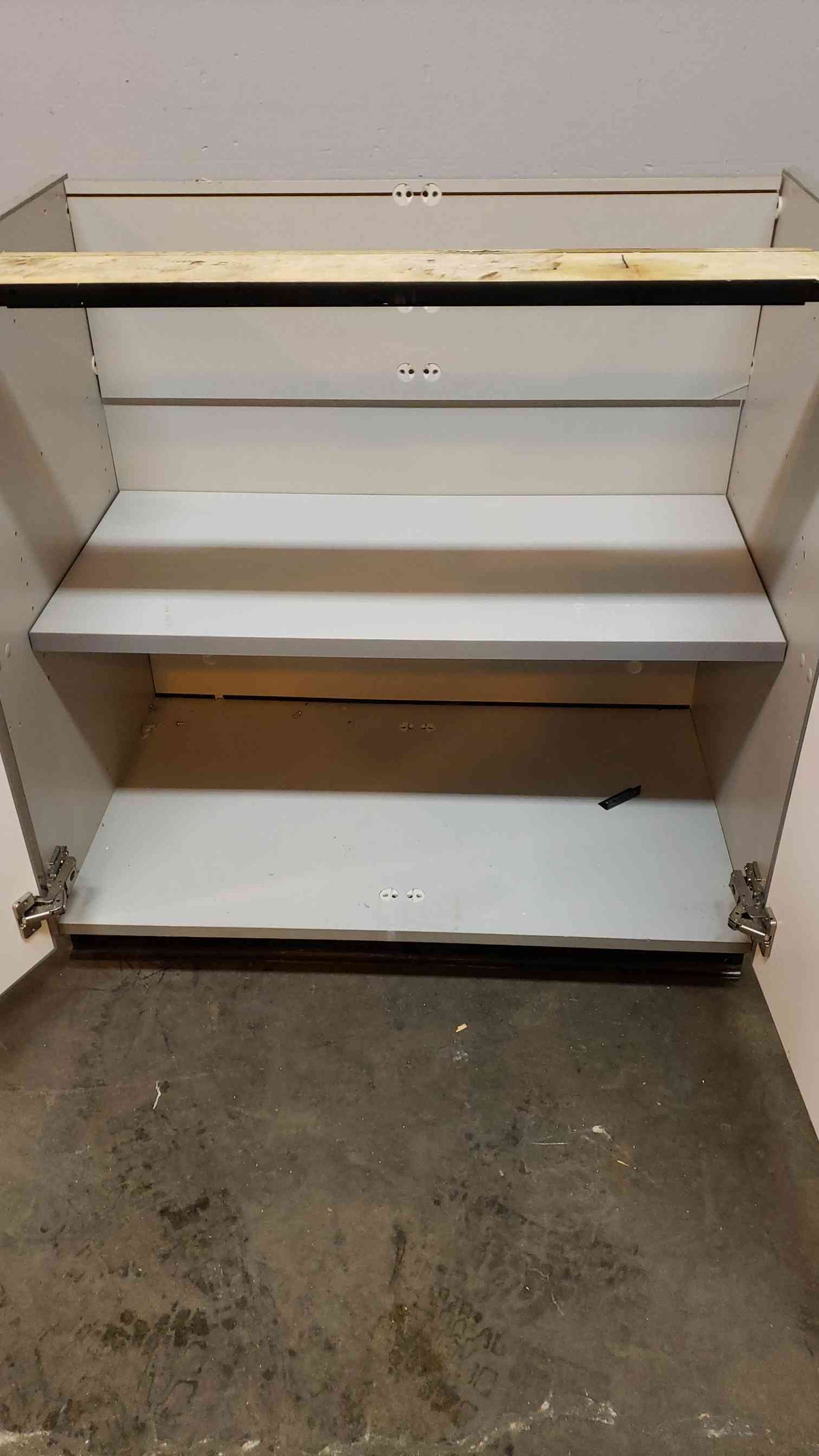 3' Recessed Wooden Casework W/ 2 Doors(Q16677)