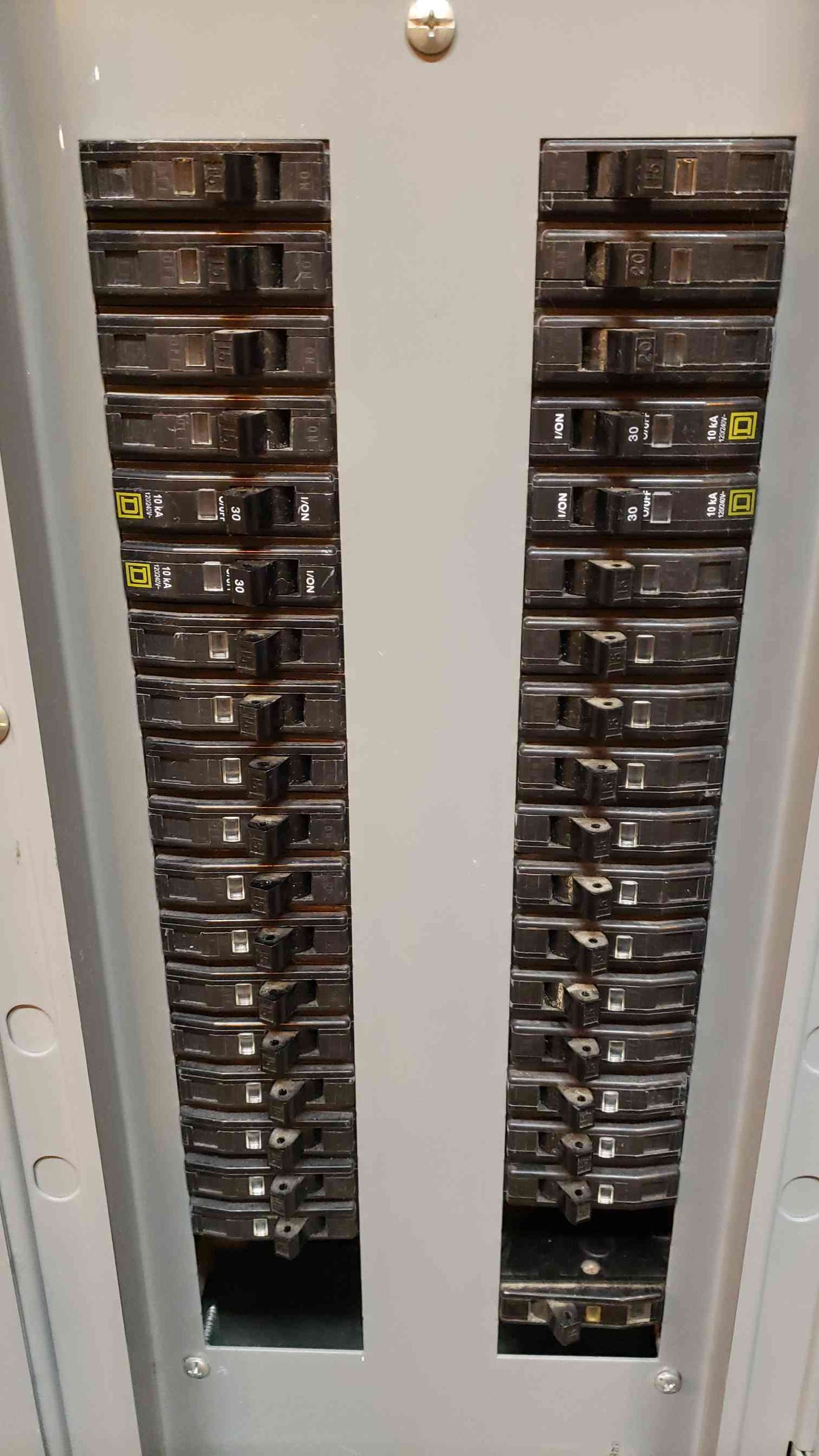 225A NQOD Square D MHC35S Breaker Panel Board 208/120/240V LOADED(100301)