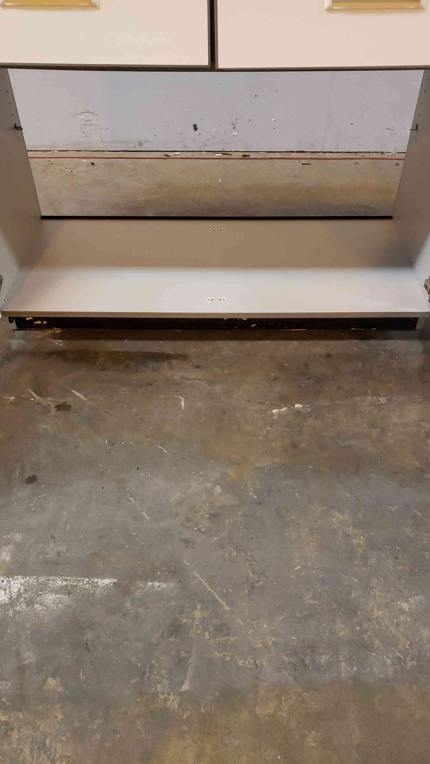 4' Recessed Wooden Casework W/ 2 Drawers 2 Doors(Q16660)