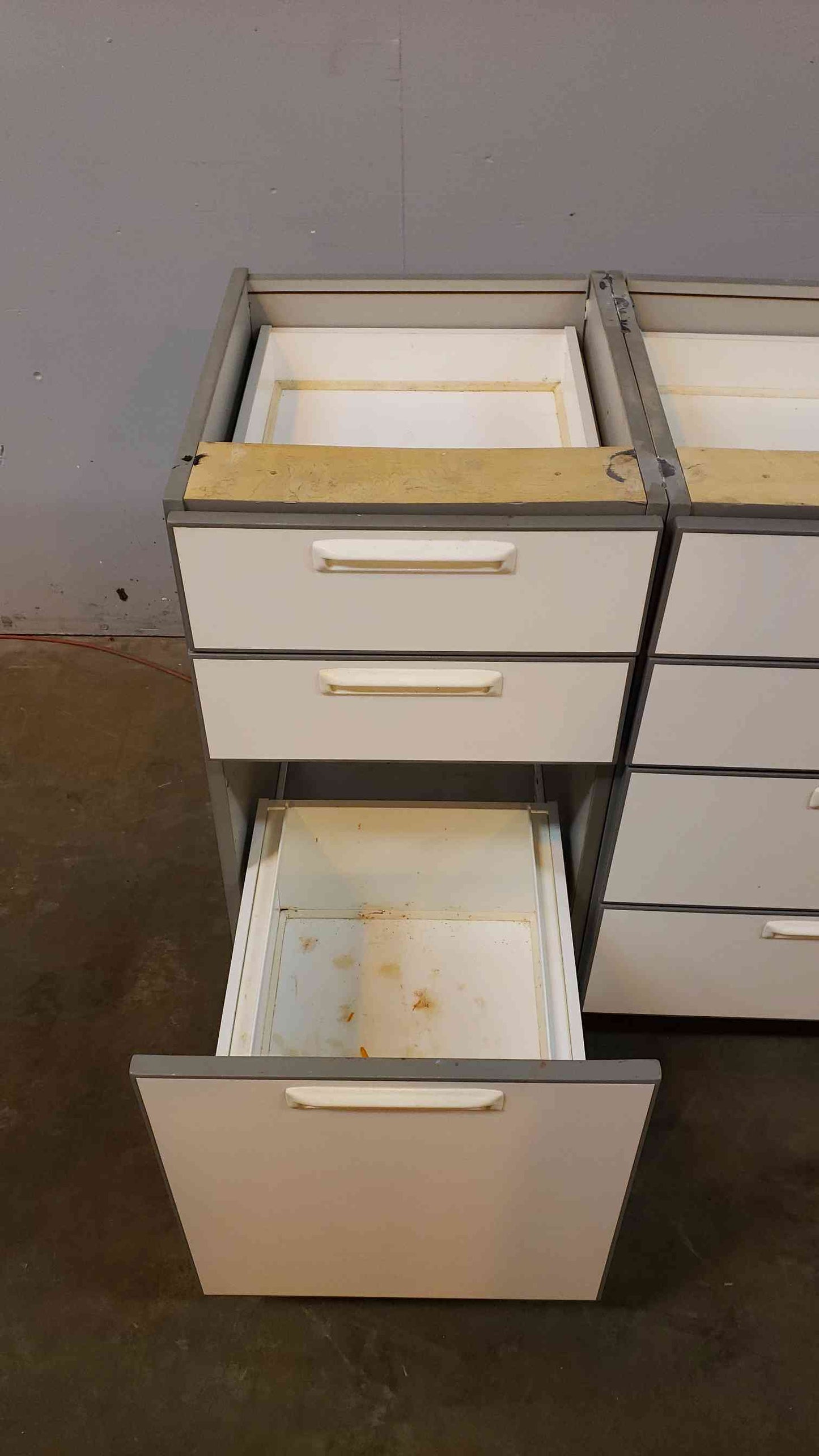 42" Recessed Wooden Casework W/ 7 Drawers(Q16680)