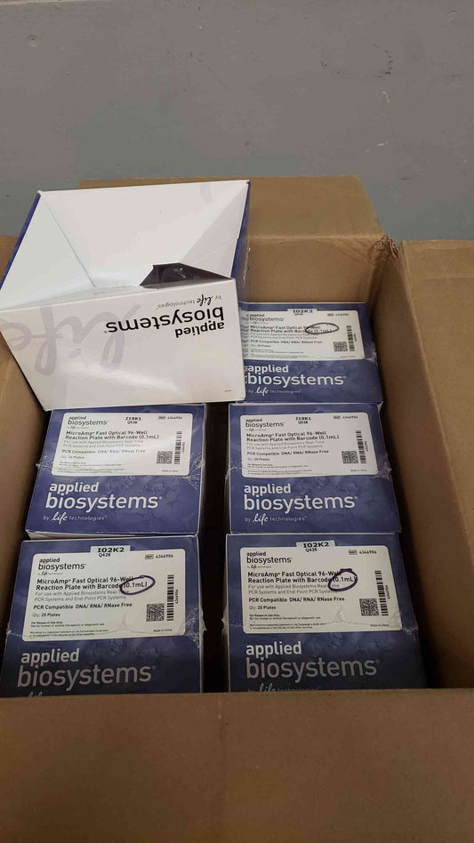 Lot of 7 APPLIED BIOS. Microamp Fast Optical 96 well Reaction Plate Barcode 0.1mL