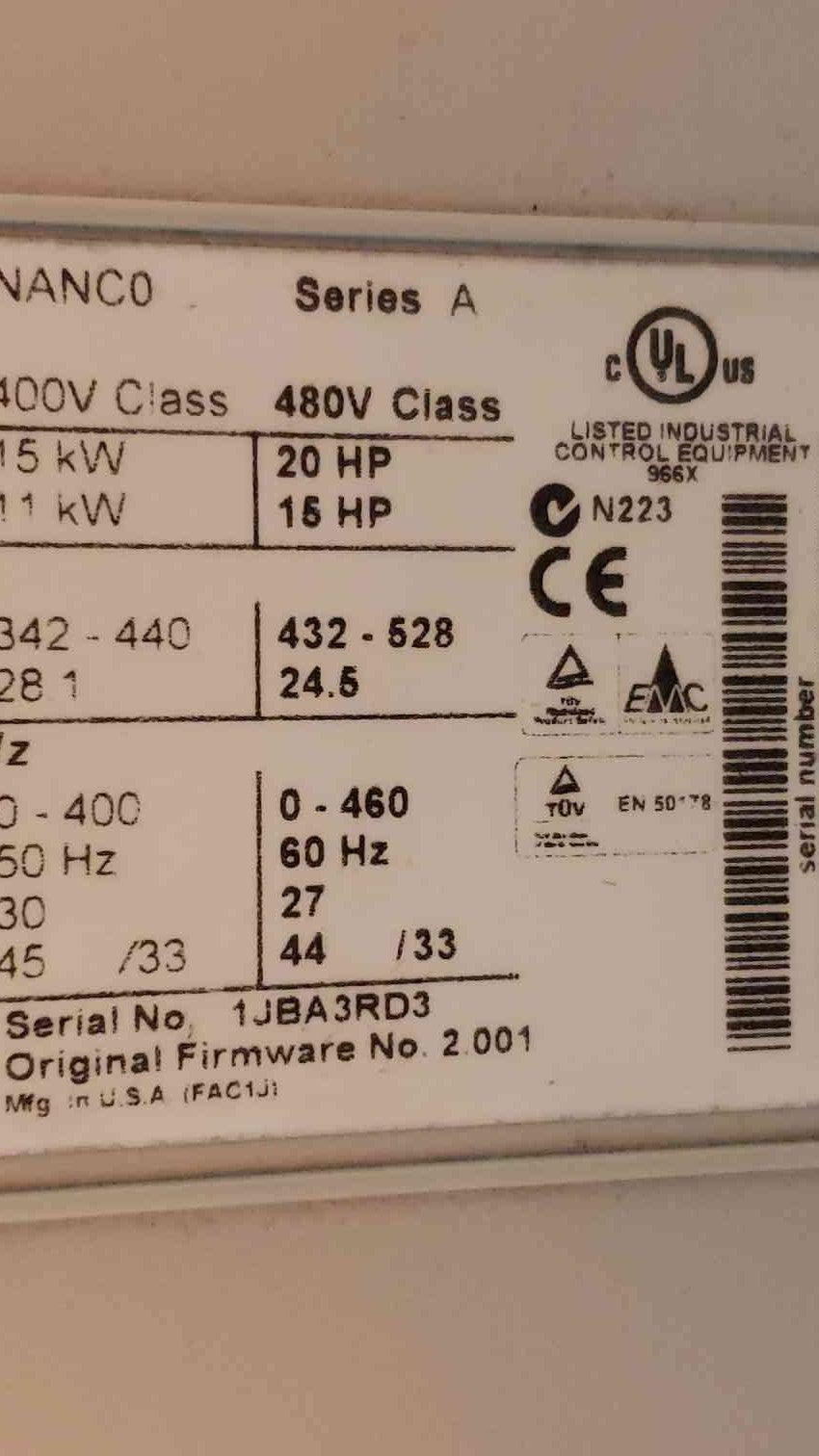 Allen-Bradley PowerFlex70 VFD 20AD027A0AAYNANC0 Enclosure & Controller (SKU: 4973AA)(4973AA)