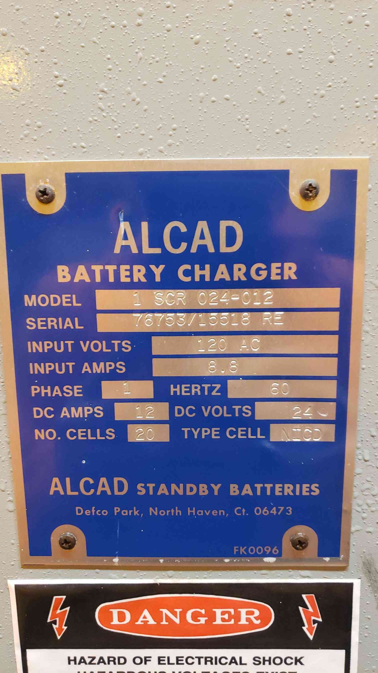 Alcad Battery Charger 1 SGR 024-012 (SKU: 2010AA)(2010AA)