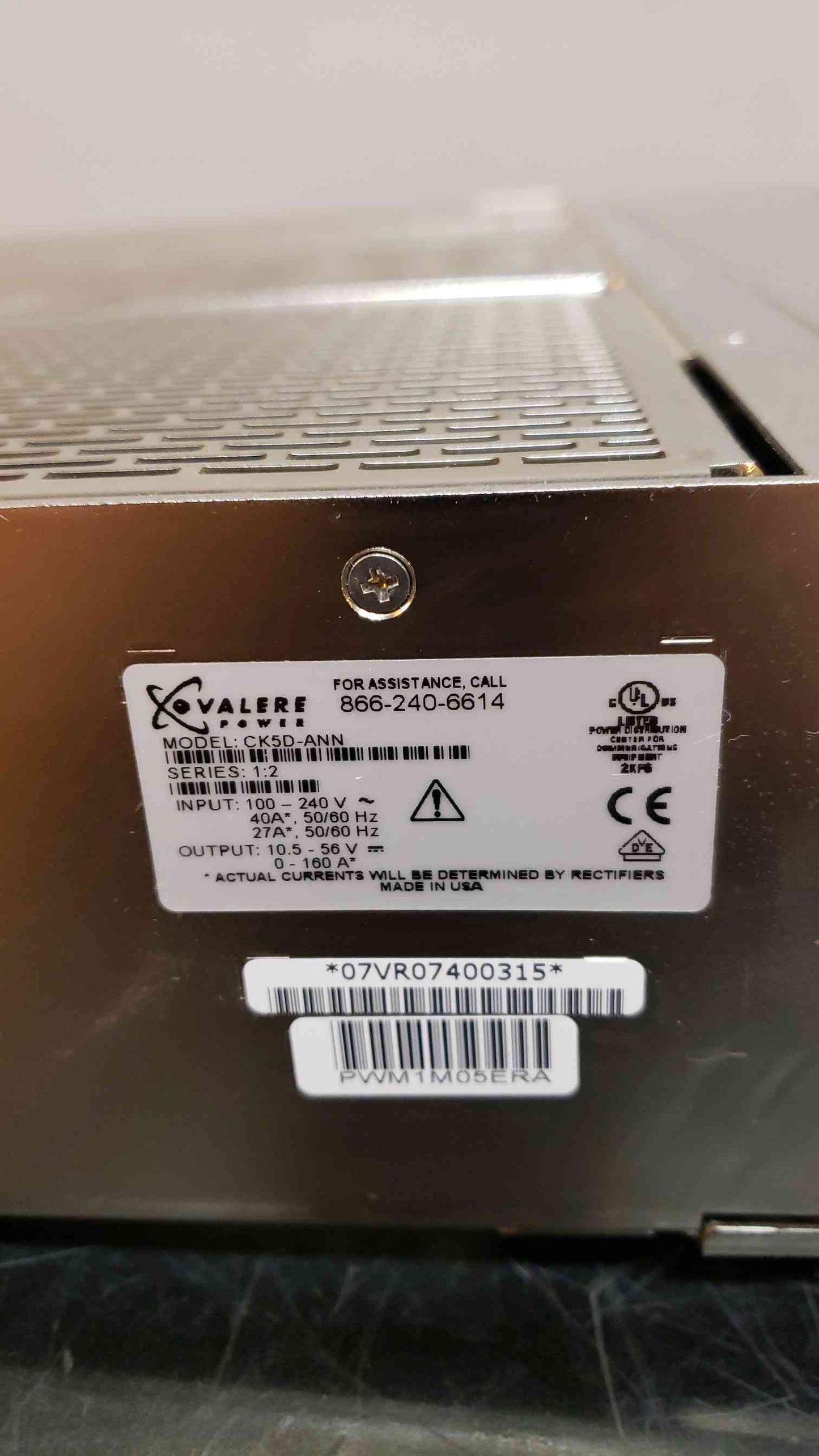 Valere Power Chassis W/Rectifiers CK5D-ANN (SKU: 2048AA)(2048AA)