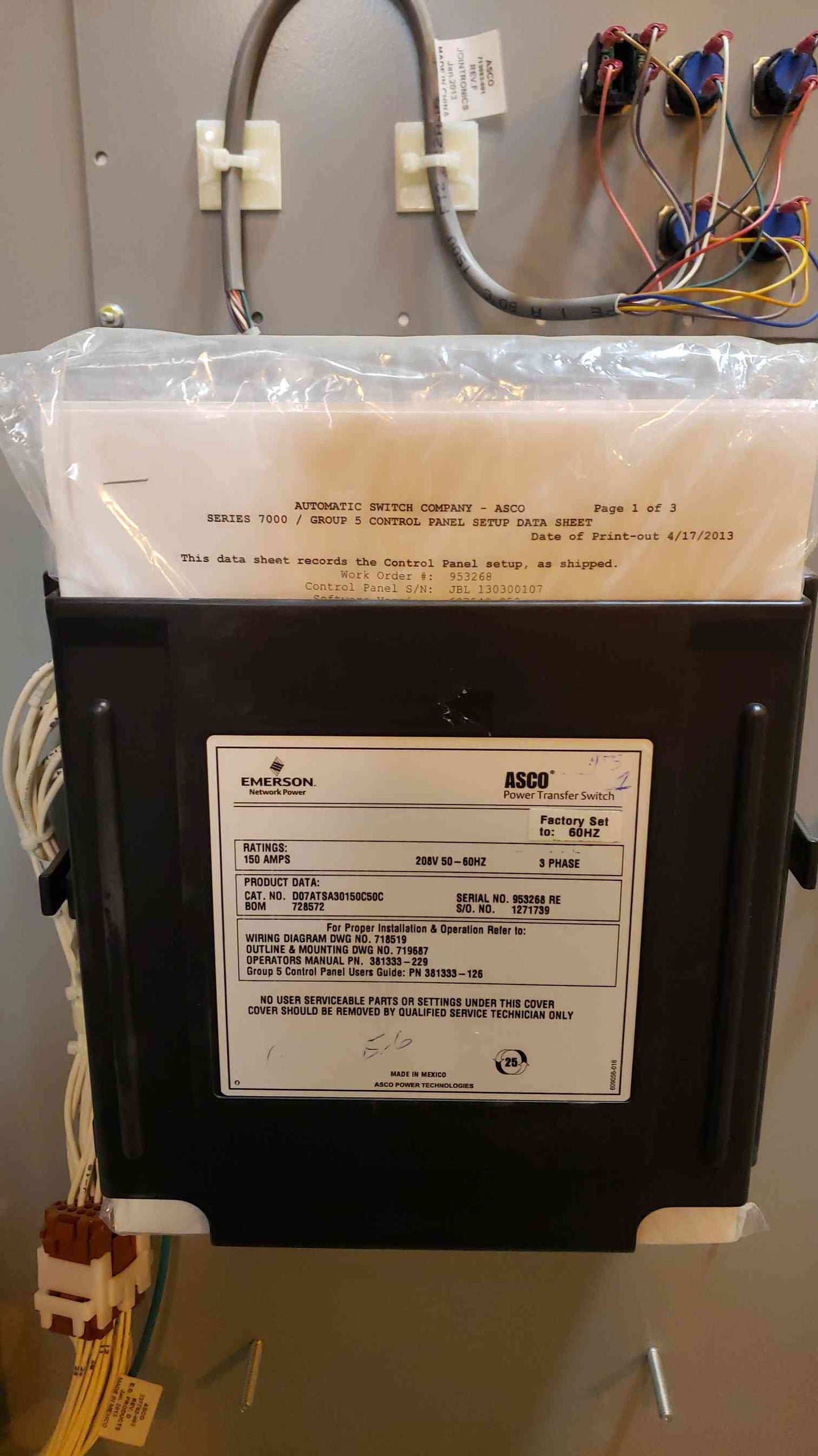 150A ASCO 7000 Power Transfer Switch ATS 208v 3PH (SKU: 4514AA)(4514AA)