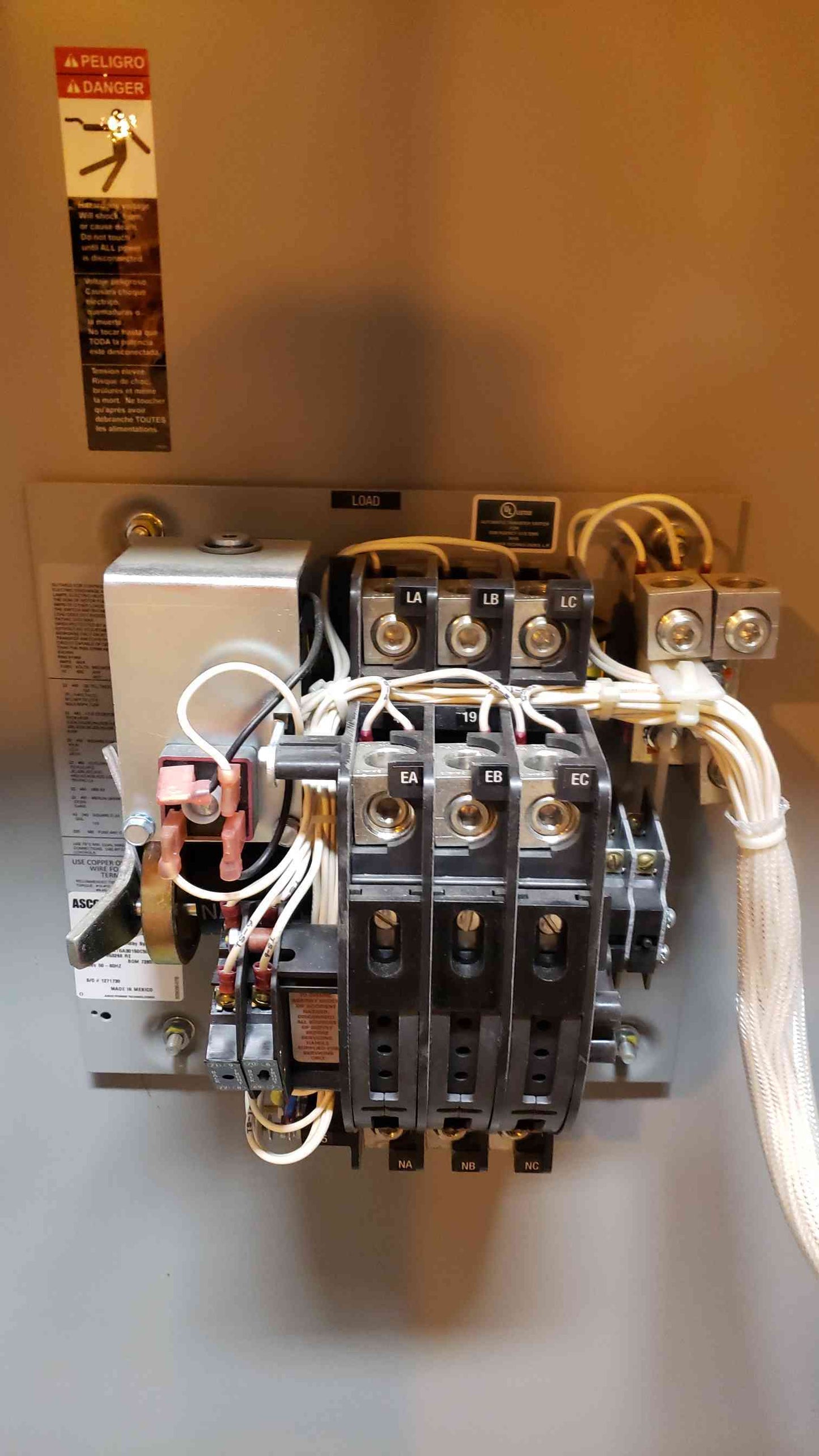 150A ASCO 7000 Power Transfer Switch ATS 208v 3PH (SKU: 4514AA)(4514AA)